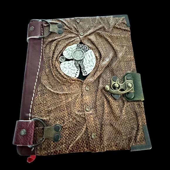3D Leather Blank Diary Journal Spells Magic Notebook Witch Sorcery - Picture 1 of 12